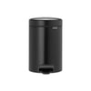 Tacho de Basura con Pedal 3 Lts Color Negro Mate - BRABANTIA