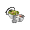 Set de 2 Bowls de Acero Inoxidable con Tapa Antisalpicaduras Modelo Muovo - GEFU