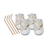 Set de 4 Vasos de Acero de Doble Pared + Sorbetes - OUTSET