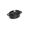 Mini Cocotte Ovalado de Hierro Fundido 11cm Color Negro - STAUB
