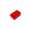 Molde para 6 Hielos Grandes de Silicona Rojo - TULZ