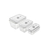 Set de 3 Tápers al Vacío de Vidrio Tamaño S/M/L Color Gris Modelo Fresh & Save - ZWILLING