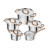 Set de Ollas de 5 Pzs de Acero Inoxidable Modelo Bellasera Rose - ZWILLING