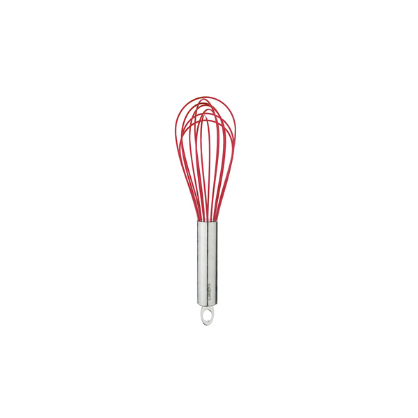 Batidor Globo 25.4 cm de Silicona y Acero Inoxidable Color Rojo - CUISIPRO