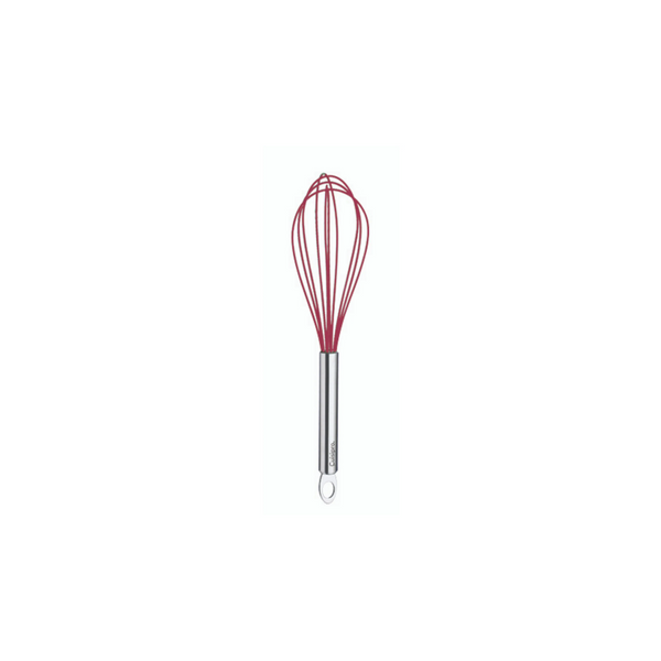 Batidor Globo para Huevos 20.3cm de Silicona y Acero Inoxidable Color Rojo - CUISIPRO