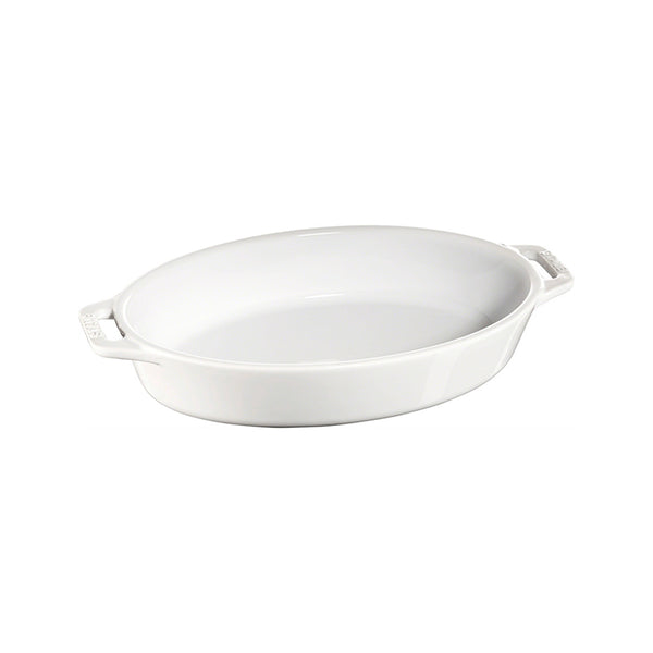 Fuente Ovalada de Cerámica de 23 cm Blanco - STAUB