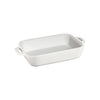 Fuente Rectangular de Cerámica 20 cm Blanco - STAUB
