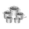 Set de Ollas de 5 Pzs de Acero Inoxidable Modelo Essence - ZWILLING