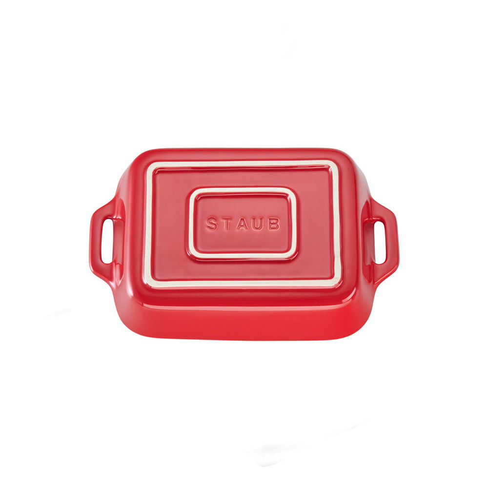 Fuente Rectangular de Cerámica 34 cm Rojo -STAUB - Gallery 3
