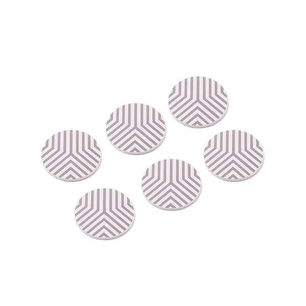 Set De 6 Posavasos De Cerámica Con Diseño En Color Blanco Fox Run - Secondary