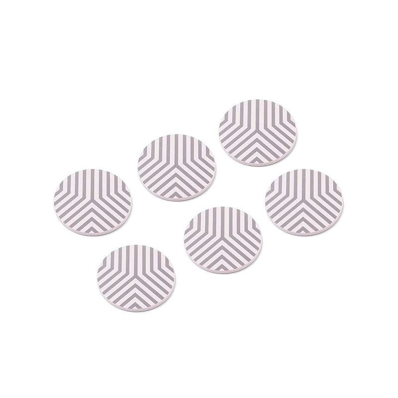 Set De 6 Posavasos De Cerámica Con Diseño En Color Blanco Fox Run - Image 2