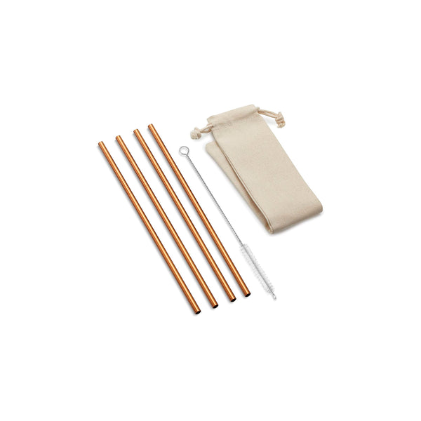 Set de 4 Sorbetes de Acero Inoxidable Color Cobre 21.6cm-OUTSET