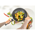 Wok con Revestimiento Antiadherente Nerolite con Cerámica 28cm Modelo Vipiteno - BALLARINI - Thumbnail 4