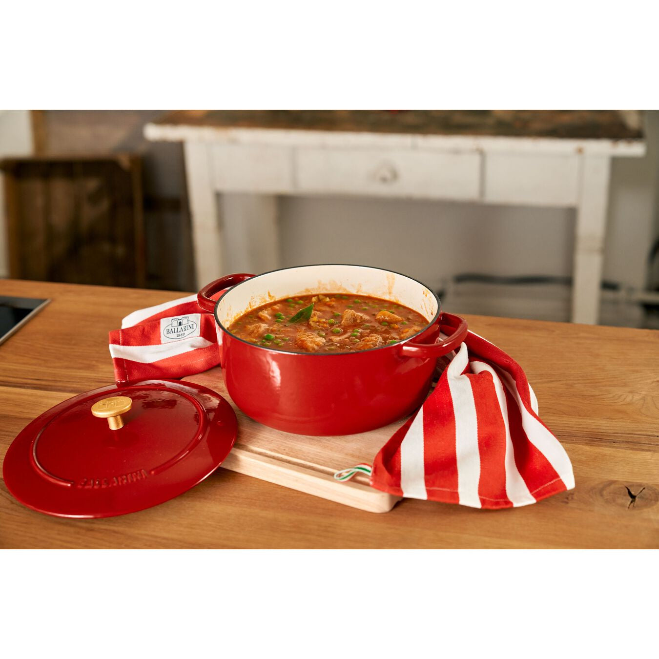 Cocotte de Hierro Fundido Ø24 cm Color Rojo Pomodoro Modelo Bellamonte - BALLARINI - Gallery 10
