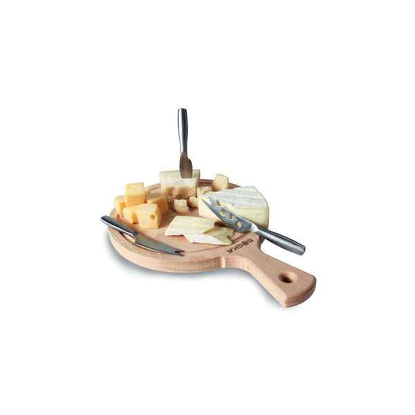 Set de 3 Mini Cuchillos para Quesos con Tabla de Servir Redonda Ø23.2 cm Modelo Amigo - BOSKA - Secondary