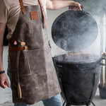 Mandil para Parrilla de Cuero Color Gris Modelo Mr. Smith - BOSKA - Thumbnail 3