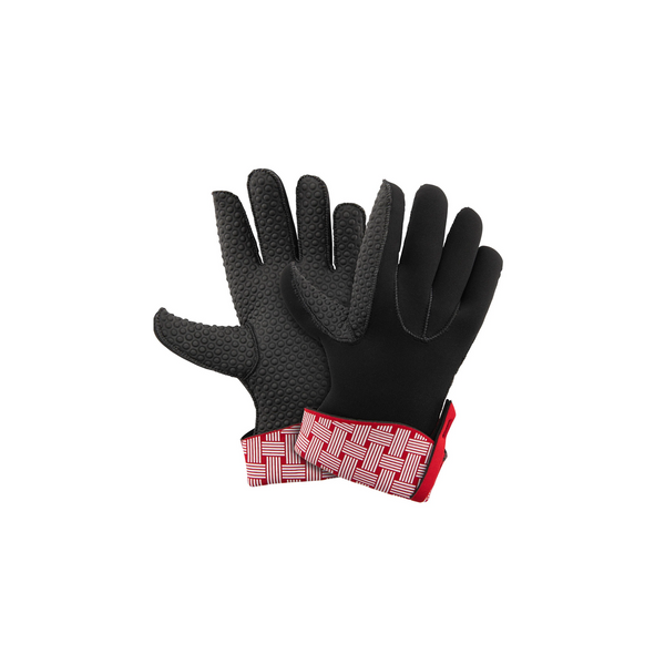 Set de 2 Guantes de 5 Dedos Talla S Color Negro/Rojo Kitchen Grips - CUISIPRO