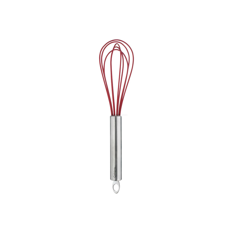 Batidor Globo para Huevos 25.4cm de Silicona y Acero Inoxidable Color Rojo - CUISIPRO - Image 1
