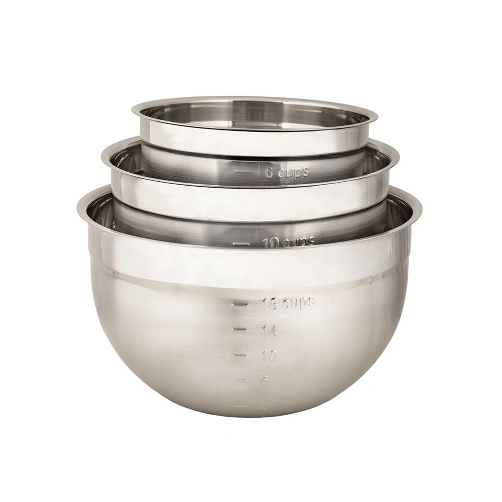Set x 3- Bowls de Acero Inoxidable -CUISIPRO - Gallery 1