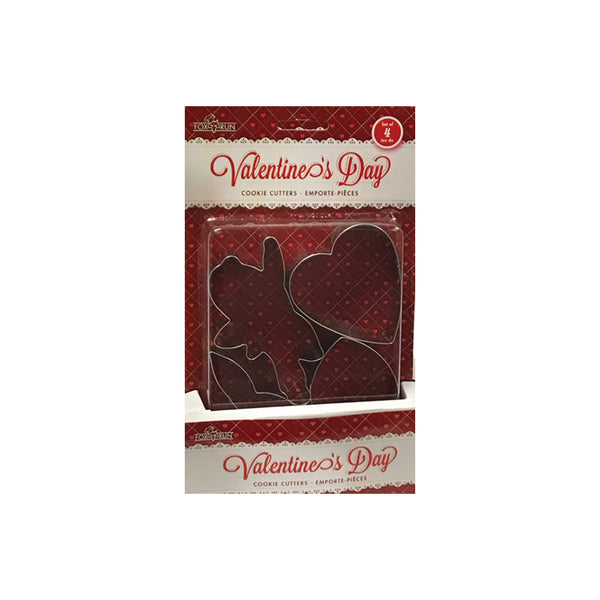 Set de 4 Cortadores de Galletas Forma de Corazon Acero Inoxidable - FOX RUN