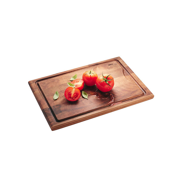 Tabla de Cortar Mediana de Madera Nogal con Ranura  37 x 25cm Modelo Enno - GEFU