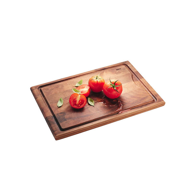 Tabla de Cortar Mediana de Madera Nogal con Ranura  37 x 25cm Modelo Enno - GEFU - Image 1