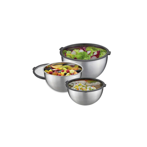 Set de 3 Bowls de Acero Inoxidable con Tapa Modelo Mondi - GEFU
