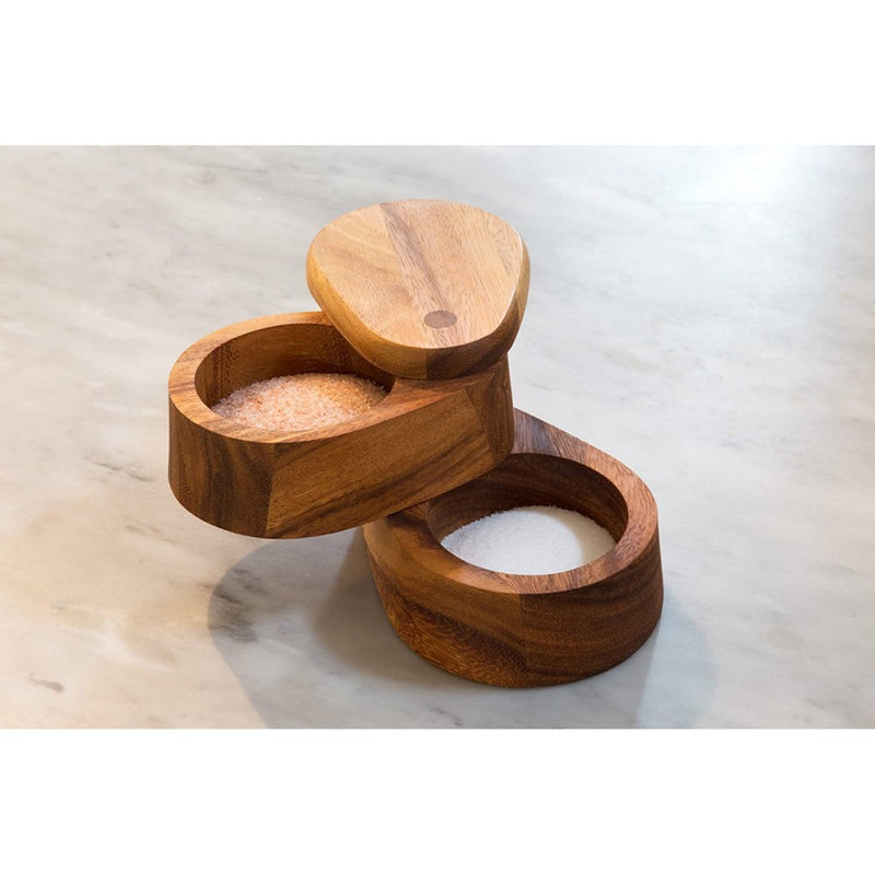 Salero Doble de Madera Modelo Himalayan - IRONWOOD - Image 3