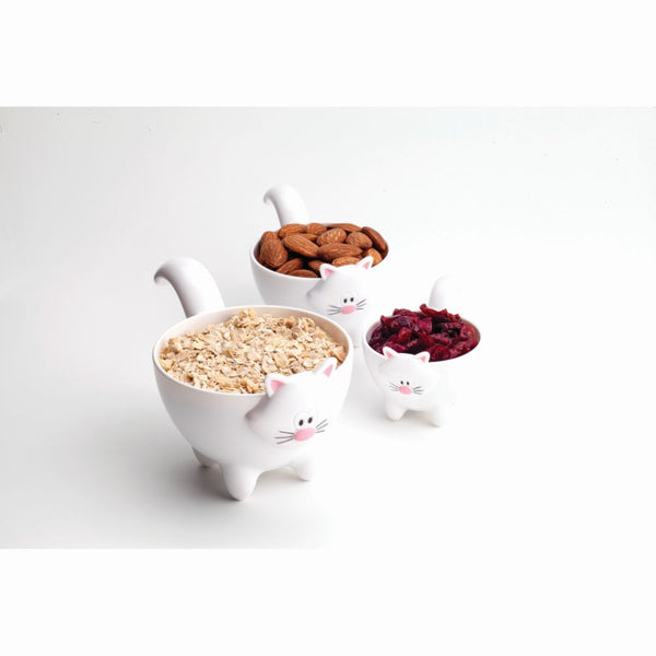 Set de 3 Tazas Medidoras de Gato Color Blanco Modelo Meow - JOIE - Secondary