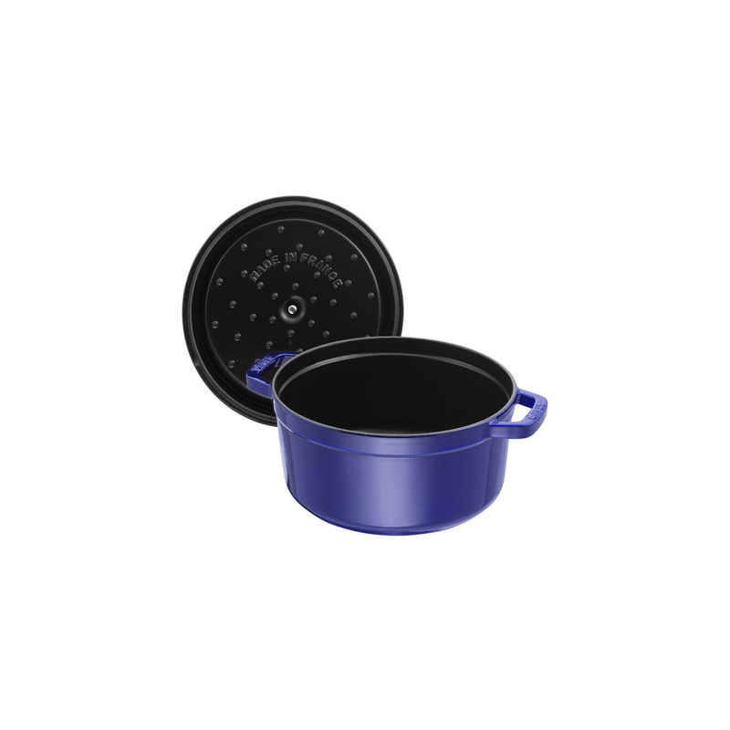 Cocotte Redondo de Hierro Fundido de 20 cm Azul - STAUB - Image 2