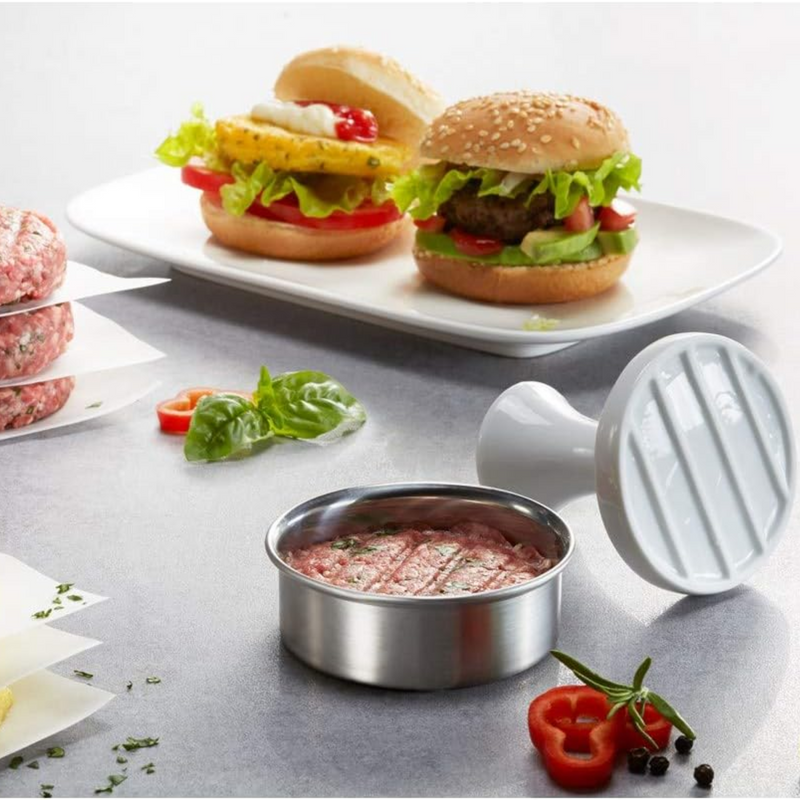 Molde para Hamburguesas Pequeño de Acero Inoxidable y Porcelana Ø7.8cm Spark - GEFU - Image 3