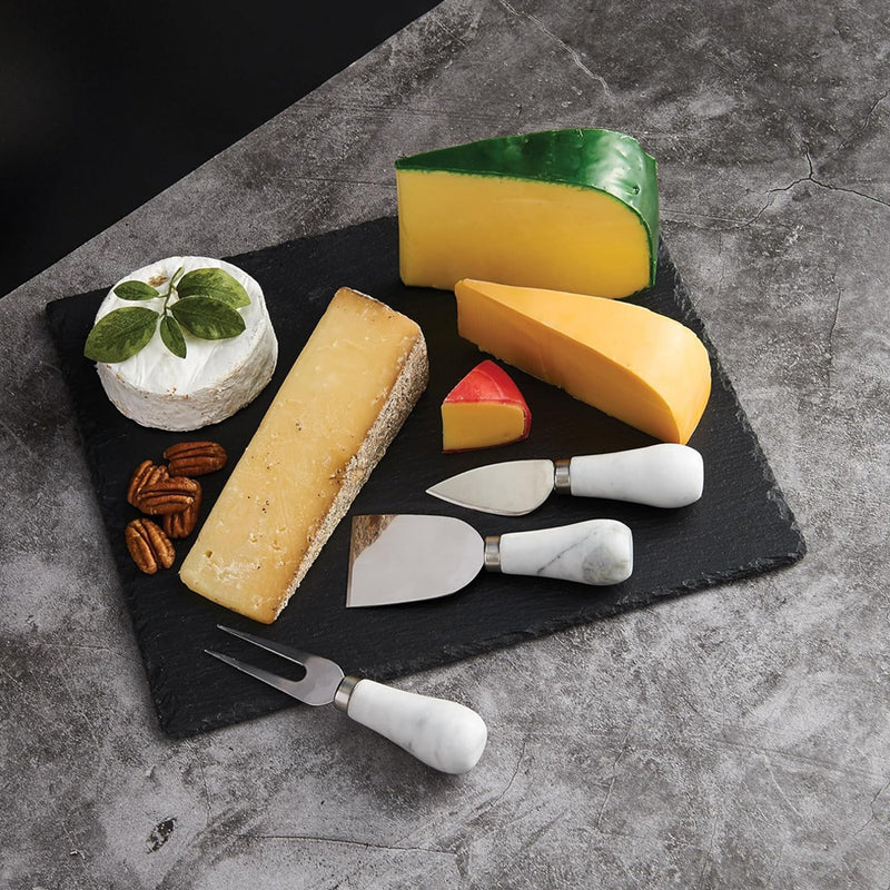 Set de 3 Cubiertos para Queso Acero Inoxidable y Marmol - MAISON DU FROMAGE - Image 2