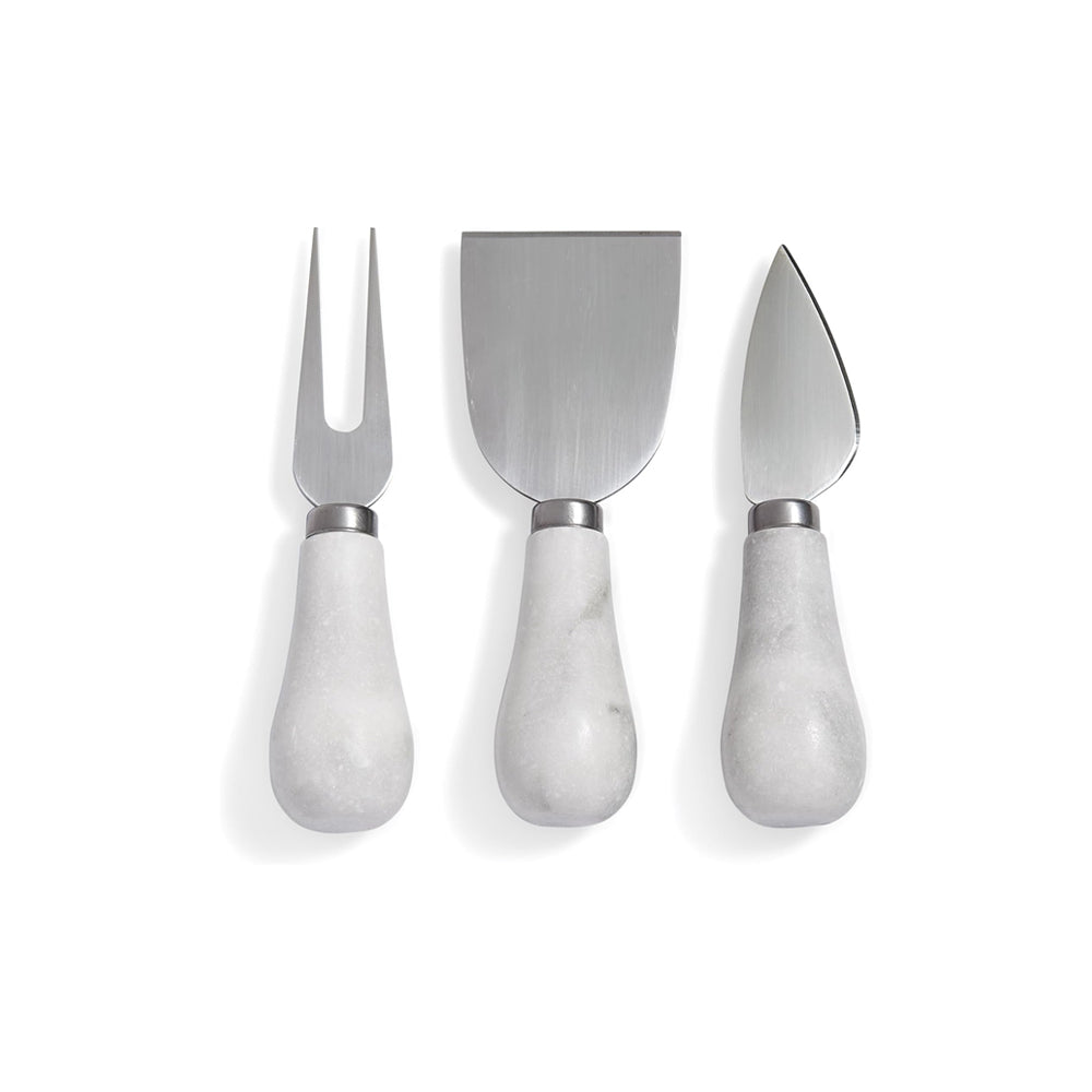 Set de 3 Cubiertos para Queso Acero Inoxidable y Marmol - MAISON DU FROMAGE - Gallery 1