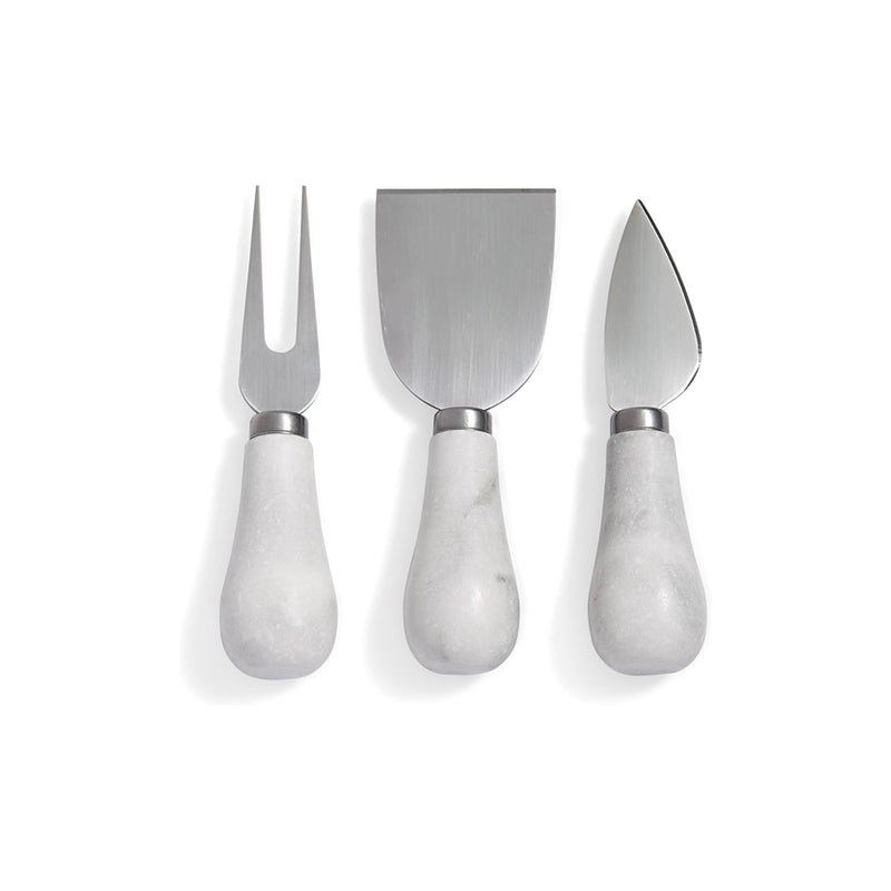 Set de 3 Cubiertos para Queso Acero Inoxidable y Marmol - MAISON DU FROMAGE - Image 1
