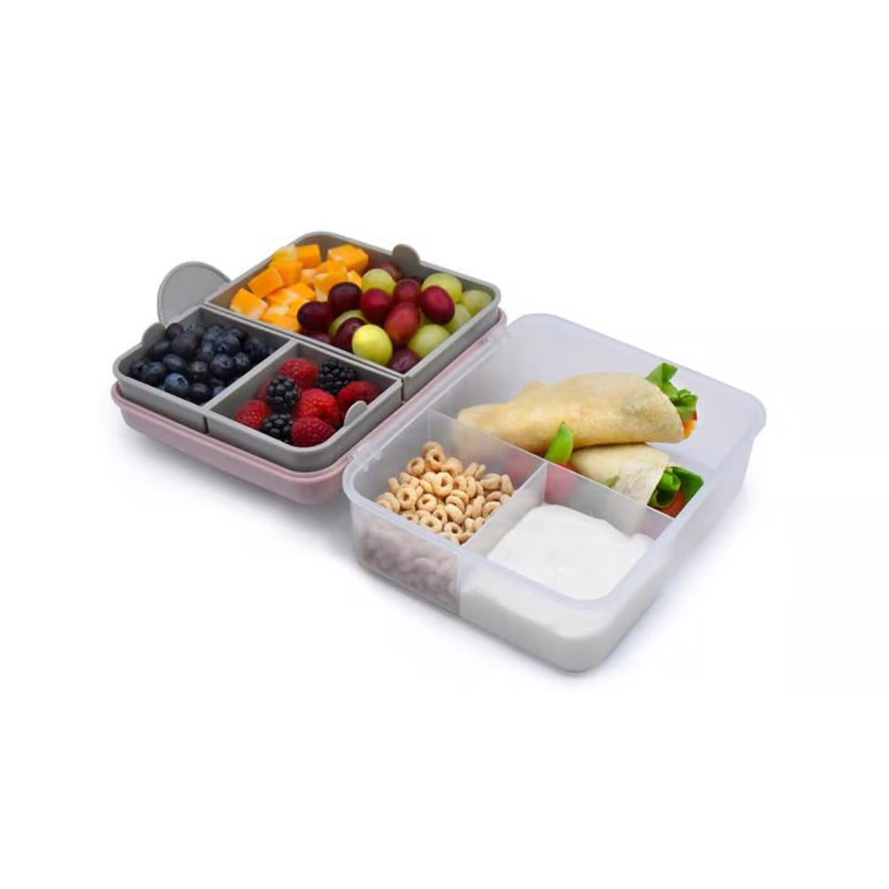 Caja Bento 2 Niveles para Alimentos Color Rosado - MELLI - Gallery 2