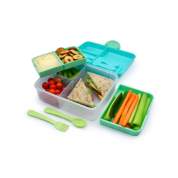 Caja Bento 2 Niveles para Alimentos Color Azul - MELLI - Secondary