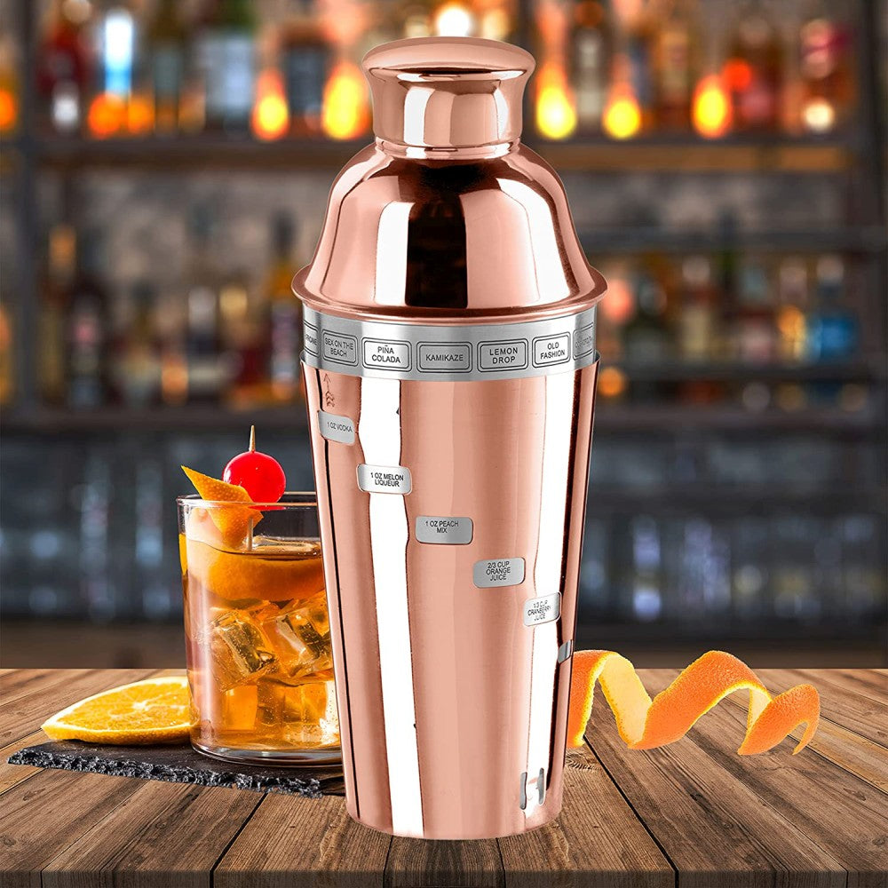 Coctelera de Acero Inoxidable 1 Lt Color Cobre Modelo Dial A Drink - OGGI - Gallery 7