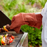 Guante De Cuero De Gamuza Para Parrilla Color Marrón - OUTSET - Thumbnail 3