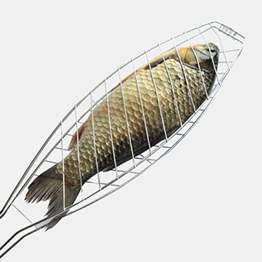 Canasta para Pescado para Parrilla 66cm de Acero Cromado y Madera de Palisandro - OUTSET - Gallery 2