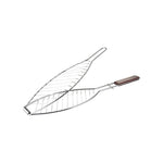 Canasta para Pescado para Parrilla 66cm de Acero Cromado y Madera de Palisandro - OUTSET - Thumbnail 1