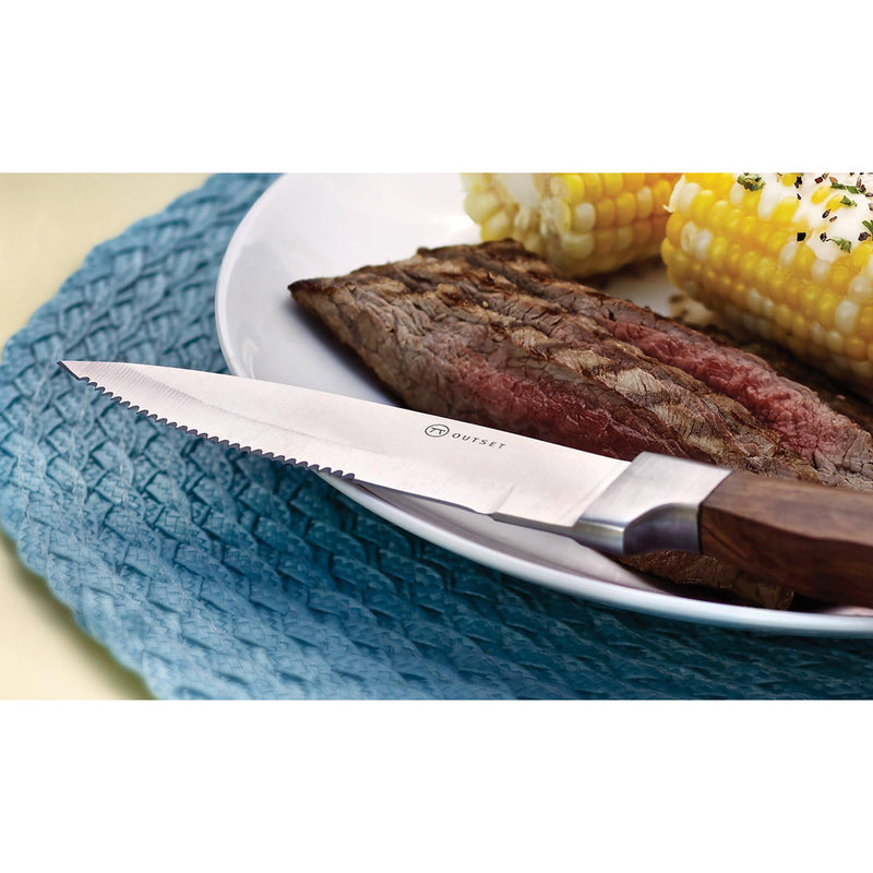 Set de 4 Cuchillos para Carne Serrados Jumbo de Madera de Pakka Modelo Jackson - OUTSET - Image 3