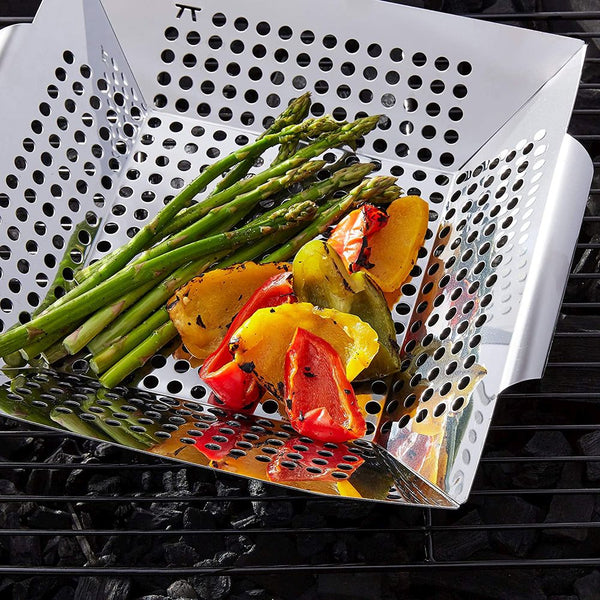 Wok Cuadrado para Parrilla de Acero Inoxidable 30.5 cm - OUTSET - Secondary