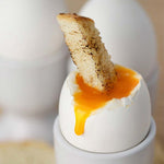 Posa Huevos Doble de Porcelana 8.3 cm - PORCELAIN - Thumbnail 3