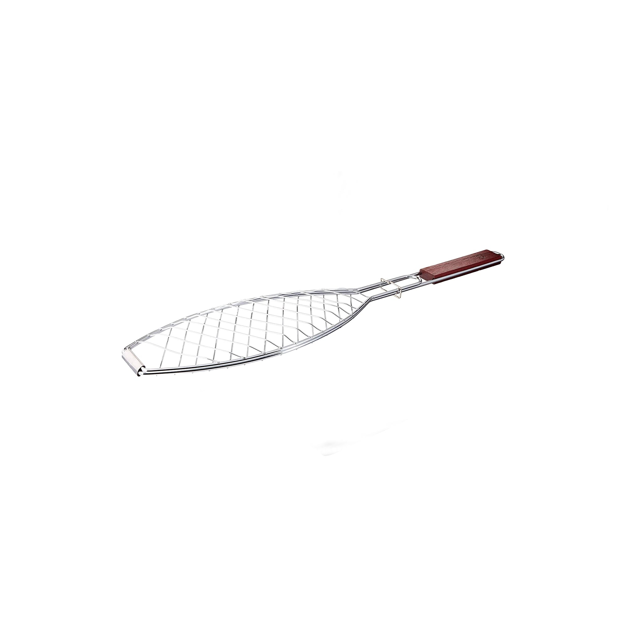 Canasta para Pescado para Parrilla 66cm de Acero Cromado y Madera de Palisandro - OUTSET - Gallery 5