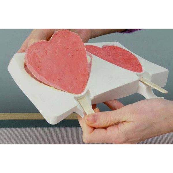 Set de 2 Moldes de Silicona para Helados Corazón - SILIKOMART - Secondary