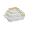 Set de 3 Fuentes Rectangulares de Ceramica Color Azul Claro - STAUB