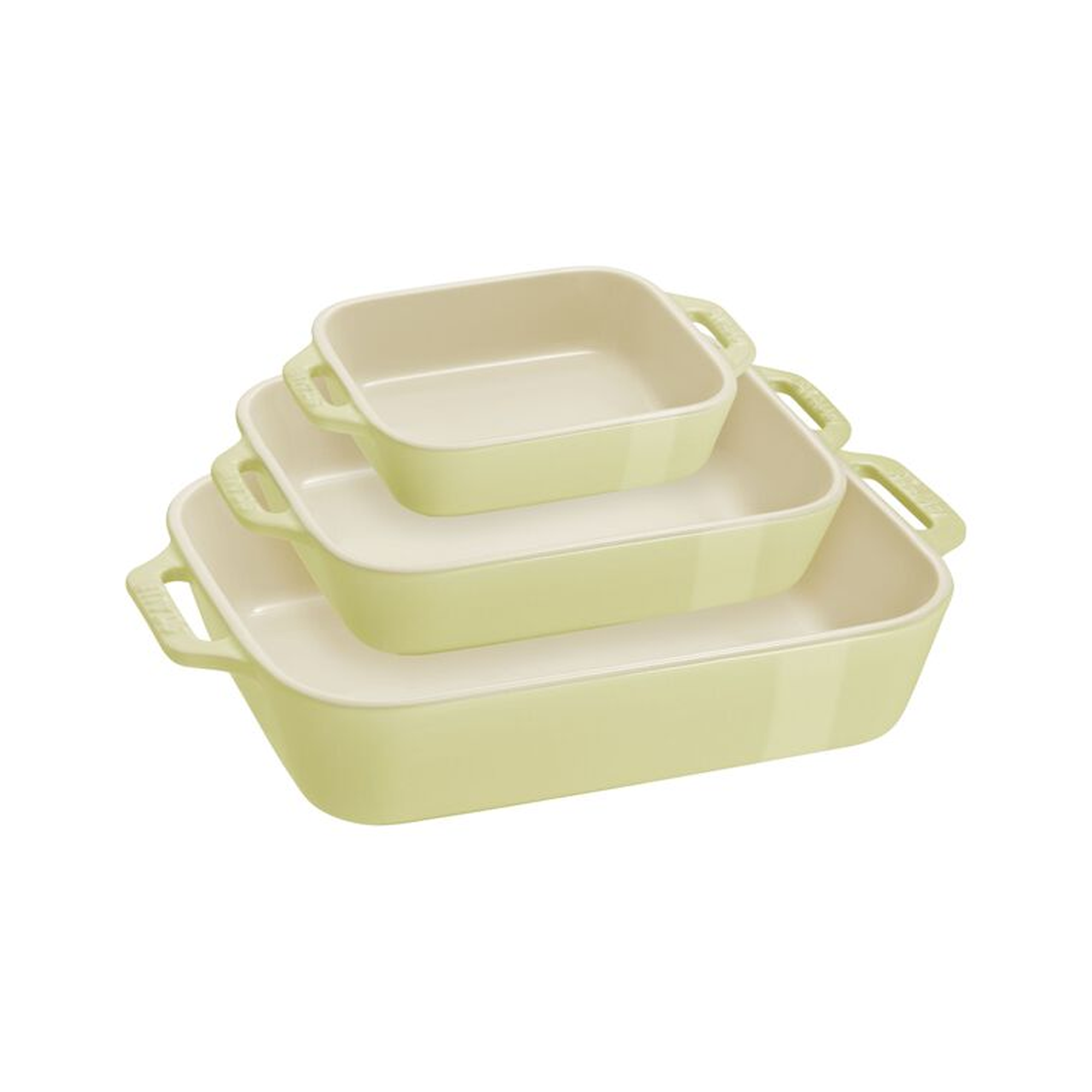 Set de 3 Fuentes Rectangulares de Ceramica Color Verde - STAUB - Gallery 1