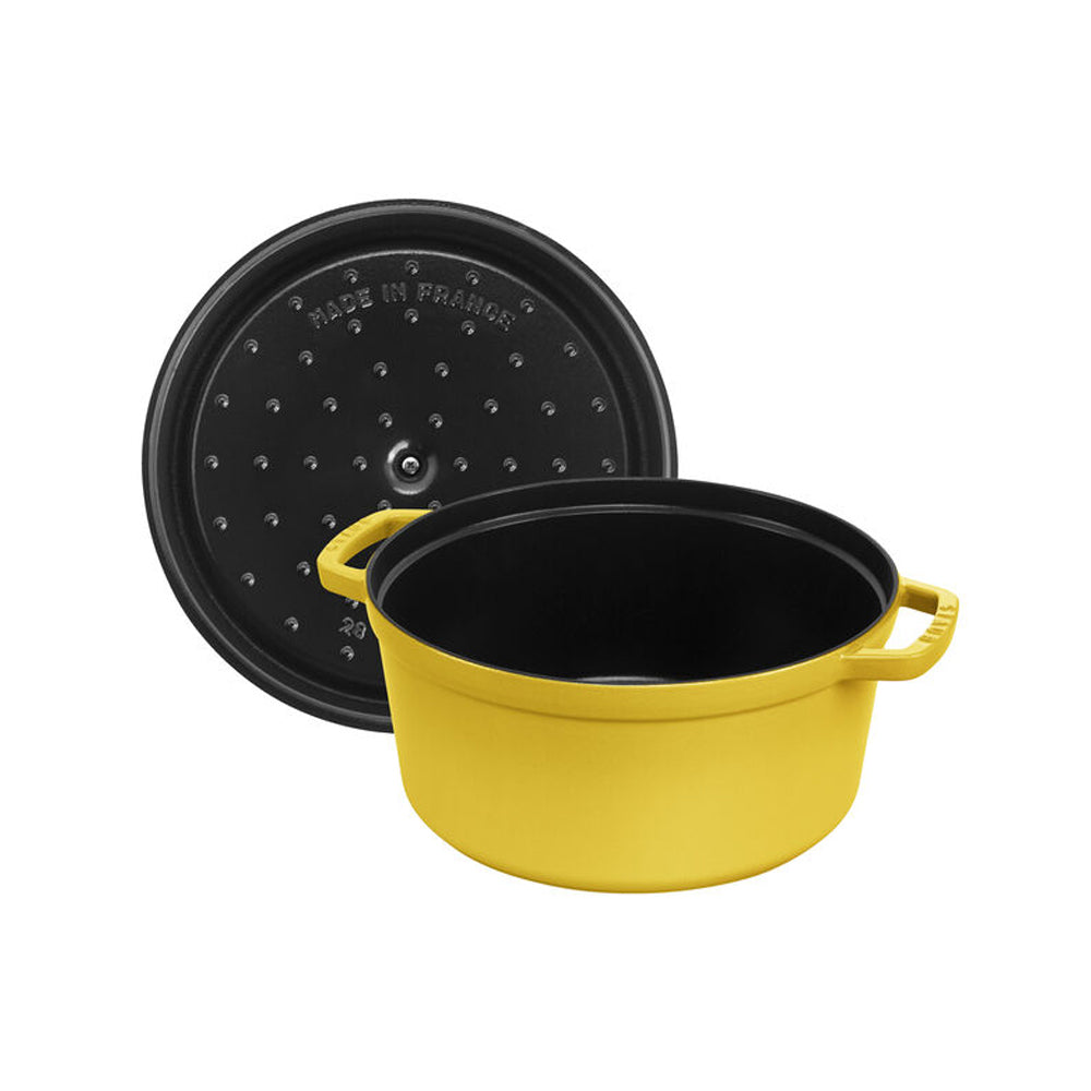 Cocotte Redonda 6.7 Lts de Hierro Fundido 28 cm Color Citron - STAUB - Gallery 3