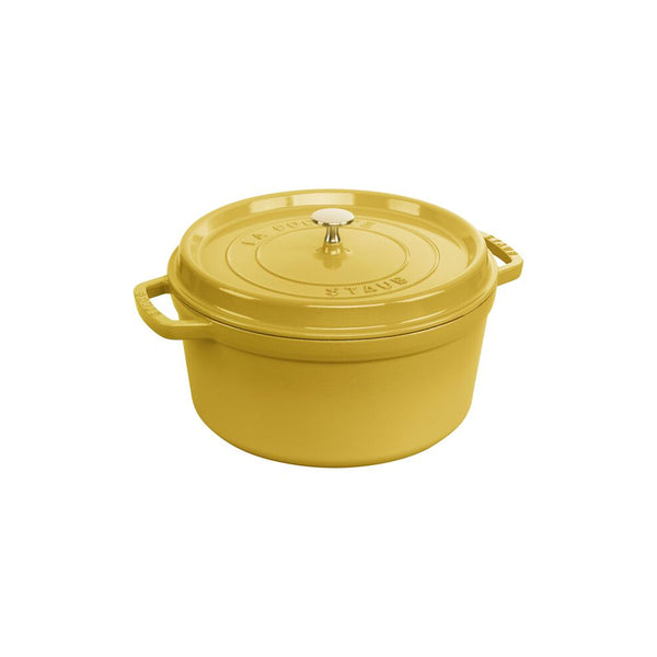 Cocotte Redonda 6.7 Lts de Hierro Fundido 28 cm Color Citron - STAUB