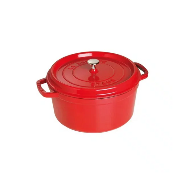 Cocotte Redonda 1.7 Lts de Hierro Fundido 18 cm Color Cereza – STAUB